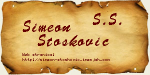 Simeon Stošković vizit kartica